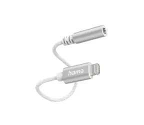 Adapter audio HAMA MFi Lightning do gniazda 3,5 mm do Apple / aktywnego / aluminiowego