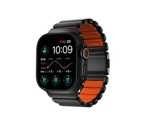 Pasek Nomad Stratos Band FKM do zegarka Apple Watch 49 mm/Ultra czarny/pomarańczowy
