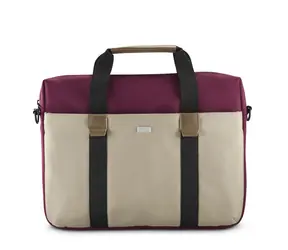 HAMA Silvan beżowo-bordowa / torba na laptopa / 40-41 cm (15,6-16,2") / poliester z recyklingu