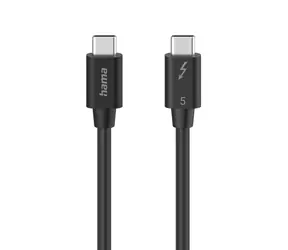 Kabel HAMA Thunderbolt 5 czarny / USB-C / 1 m / 80 Gb/s / 240 W
