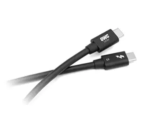Kabel OWC Thunderbolt 5 (0,8 m) czarny / 2x USB-C (męski) z obsługą TB5
