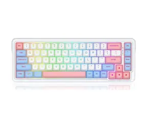Redragon K709WBP-RGB-PRO biała / Klawiatura gamingowa / mechaniczna / Mint Mambo / RGB / BT / USB / US 