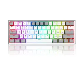 Redragon K616 Fizz PRO Red Switch biało-szary / Klawiatura gamingowa / mechaniczna / Przełączniki Redragon / RGB / BT / USB-C / US 