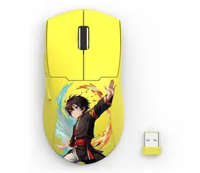 Redragon K1NG PRO MAX 1K żółta / Bezprzewodowa mysz gamingowa / optyczna / 26000 DPI / 6 przycisków / USB / RF 2,4 GHz