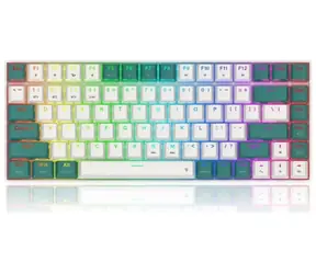Redragon K678WG-RGB-PRO Singed Green / Klawiatura gamingowa / mechaniczna / Przełączniki Redragon / RGB / BT / USB / US