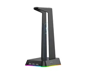 ONIKUMA ST-2 czarny / Stojak na słuchawki / RGB / 3x USB 2.0 / 3,5 mm 