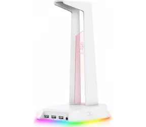 ONIKUMA ST-2 biały / Stojak na słuchawki / RGB / 2x USB 2.0 / gniazdo 3,5 mm / kabel 1,1 m