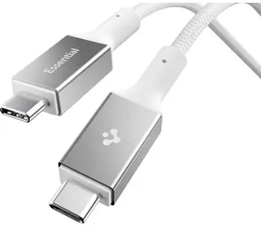 Kabel Spigen EB10015CC Essential USB C do USB C 100W 1,5 m biały / USB 3.2 Gen1