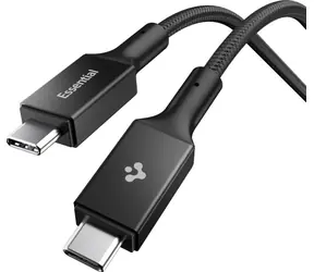 Kabel Spigen EB24015CC Essential USB C do USB C 240 W 1,5 m czarny / USB 4.0