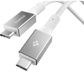 Kabel Spigen EB24015CC Essential USB C do USB C 240 W 1,5 m biały / USB 4.0