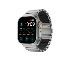 Pasek Nomad Stratos Band FKM do zegarka Apple Watch 49 mm/Ultra srebrny/czarny