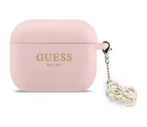 Silikonowe etui Guess 4G Charm do AirPods Pro 3 w kolorze różowym