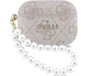 Guess PU 4G Classic Logo Pearl Strap do AirPods Pro 3 w kolorze różowym