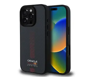 Tylna osłona Red Bull Carbon Powerbar MagSafe do iPhone'a 16 Pro Max, czarna