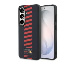 Tylna magnetyczna osłona Powerbar Red Bull PU Leather Meshed do Samsung Galaxy S26 w kolorze granatowym