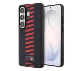 Tylna magnetyczna osłona Powerbar Red Bull PU Leather Meshed do Samsung Galaxy S26 Ultra w kolorze granatowym