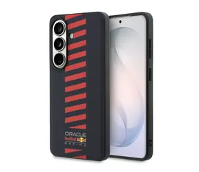 Tylna magnetyczna osłona Powerbar Red Bull PU Leather Meshed do Samsung Galaxy S26+ w kolorze granatowym