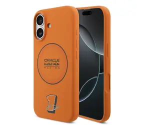 Silikonowa osłona tylna MagSafe Red Bull Blue Ring do iPhone'a 17 w kolorze pomarańczowym