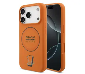 Silikonowa osłona tylna MagSafe Red Bull Blue Ring do iPhone'a 17 Pro w kolorze pomarańczowym
