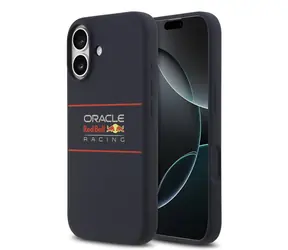 Silikonowa tylna osłona MagSafe z poziomym Logo Red Bull do iPhone'a 17 w kolorze granatowym