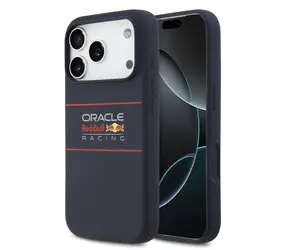 Silikonowa tylna osłona MagSafe z poziomym Logo Red Bull do iPhone'a 17 Pro w kolorze granatowym