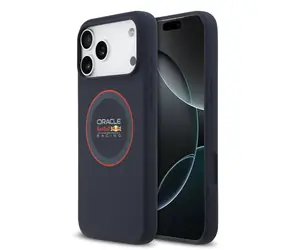 Silikonowa tylna osłona MagSafe Red Bull Red Ring do iPhone'a 17 Pro Max w kolorze granatowym