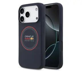 Silikonowa tylna osłona MagSafe Red Bull Red Ring do iPhone'a 17 Pro w kolorze granatowym