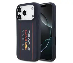 Silikonowa tylna osłona MagSafe z pionowym Logo Red Bull do iPhone'a 17 Pro Max w kolorze granatowym