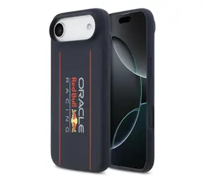 Silikonowa tylna osłona MagSafe z pionowym Logo Red Bull do iPhone'a Air Navy