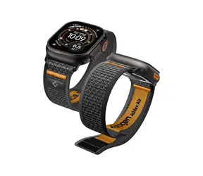 Pasek Spigen Athlex Air 2 Active Band do zegarka Apple Watch 49 mm/46 mm/45 mm/44 mm czarno-pomarańczowy