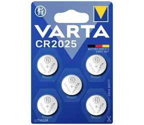 Bateria guzikowa Varta CR2025 5 szt. / 3,0 V / 170 mAh / litowa / w blistrze 
