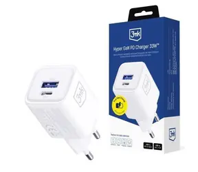 Ładowarka 3mk Hyper Charger PD 33W GaN QC4+ biała / ładowarka / USB 1xA+1xC 