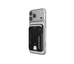 SKINARMA Vector magnetyczny uchwyt na karty z podstawką na smartfon, Onyx
