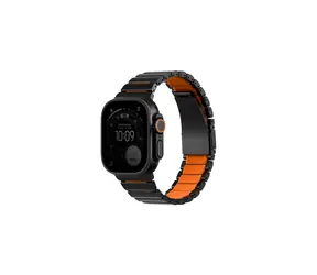 Pasek UNIQ Strova Flex do zegarka Apple Watch 49/46/45/44 mm, kolor Midnight black/Volt orange