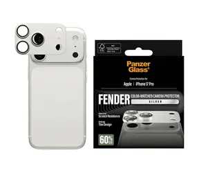 PanzerGlass FENDER Apple iPhone 17 Pro srebrny aluminiowy ochraniacz aparatu