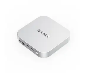 Stacja dokująca Orico MiniLink srebrna / 3x USB-C + 3x USB-A + gniazdo 3,5 mm + SD/TF + DC