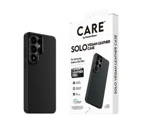 Etui PanzerGlass CARE do Samsung Galaxy S26 Ultra SOLO Qi, czarne, wegańskie, skórzane