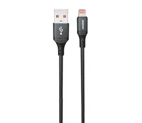 Kabel danych Dudao L3SL 30W / USB-A / Lightning 3A / 1,2 m / czarny