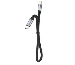 Kabel danych Dudao L10P / USB-C / Lightning 20W / 0,23 m / czarny