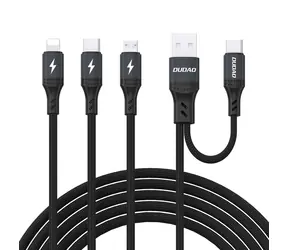 Kabel połączeniowy Dudao L3W Lightning / USB-A / USB-C / MicroUSB / 66W / czarny