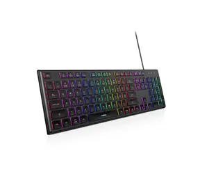 Niceboy K110 czarny / Klawiatura gamingowa / Podświetlenie RGB / USB-A / Układ CZ