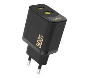 Ładowarka sieciowa Dudao A27TEU czarna / USB-A / USB-C / 30W