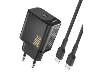 Ładowarka sieciowa Dudao A27PCEU z kablem czarna / USB-C / 30W