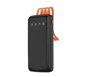 Dudao K6Pro 10000mAh czarny / Powerbank / Kabel USB-C / Oświetlenie