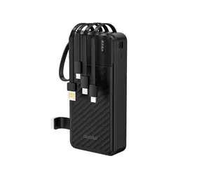 Dudao K11 Pro 20000mAh czarny / Power bank / wbudowane kable