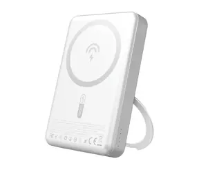 Dudao K28 10000mAh srebrny / Powerbank / MagSafe z etui i podstawką / 22,5 W