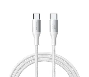 Joyroom S-A28 Flash Series Kabel ładujący USB-C (M) - USB-C (M) 60 W 1 m biały
