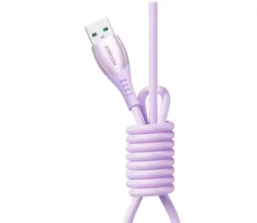 Joyroom S-A59 Kabel ładujący Vibrant Series USB-A (M) - USB-C (M) 3A 1,2 m fioletowy