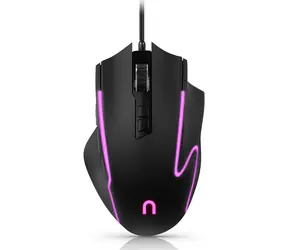Niceboy ORYX M420 czarna / Mysz optyczna gamingowa / 12 800 DPI / USB / podświetlana / 1,5 m