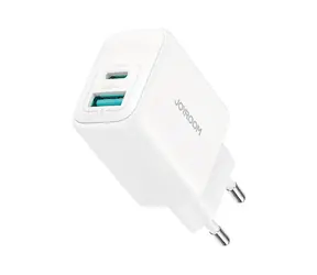 Joyroom JR-TCF21 Ładowarka sieciowa biała / 1x USB-C + 1x USB-A / 20 W 